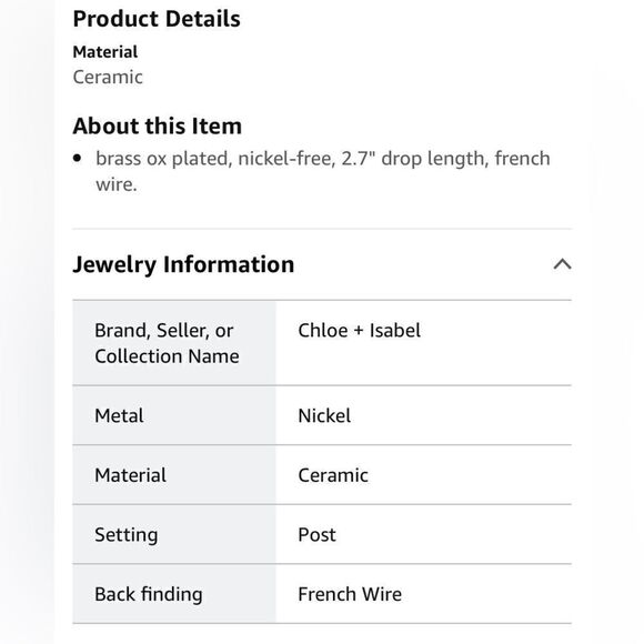 Chloe + Isabel
Pearl + Crystal Floral Filigree Post Earrings NWT - Picture 5 of 7